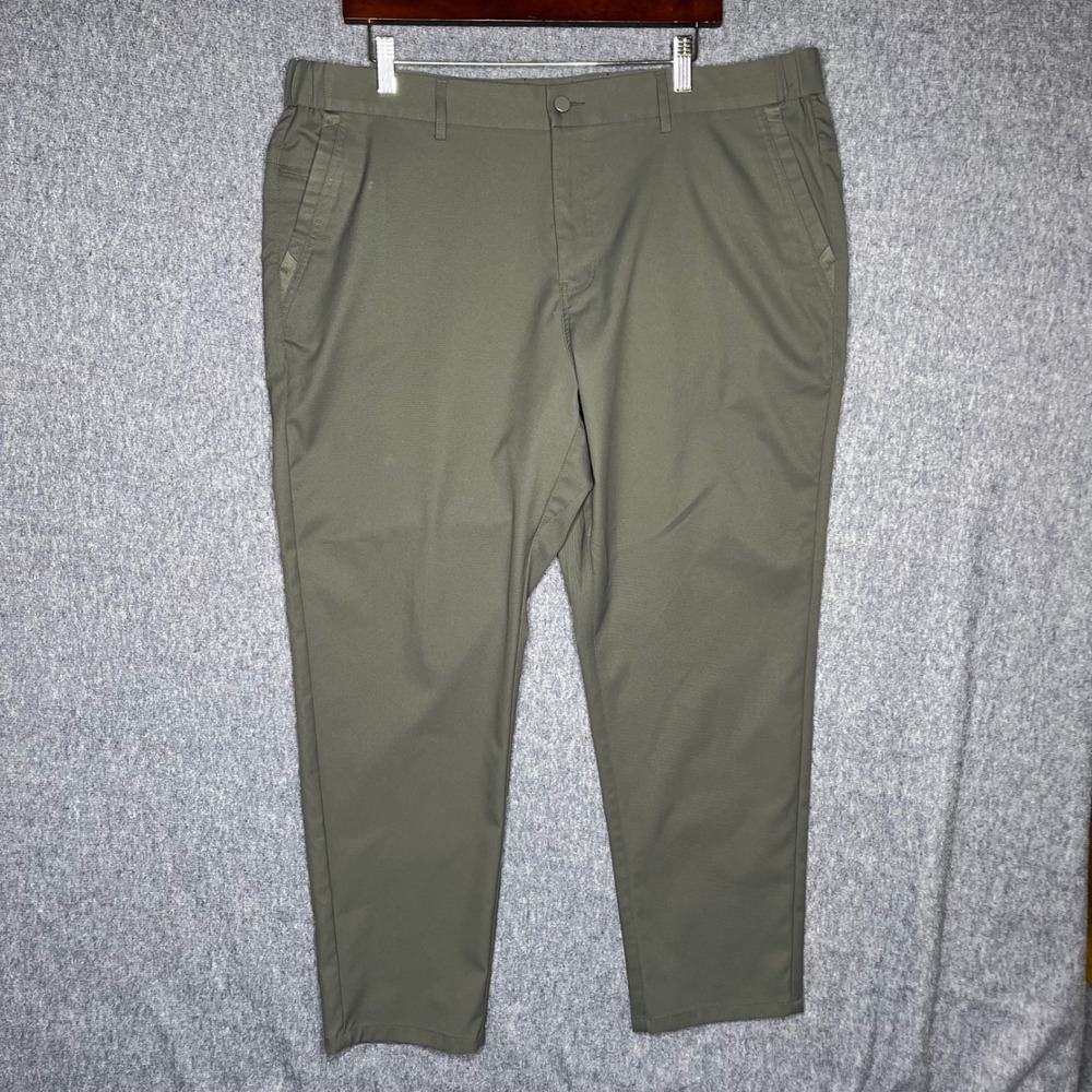 JACK ARCHER Charcoal Polyester‎ Flat Front Casual Dress Pants Men 38 28